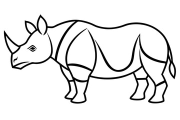 Rhino Silhouette vector illustration