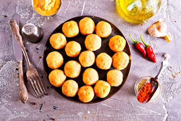 Fried falafel chicken balls with spice