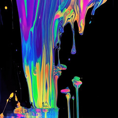 A psychedelic acid-inspired blacklight poster