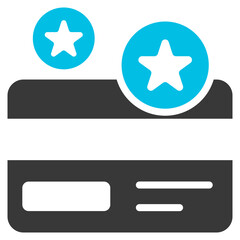Loyalty Program Glyph Blue Grey Icon
