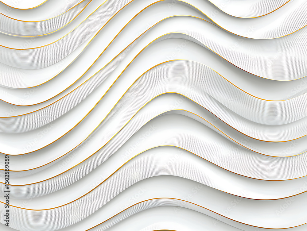 Aufkleber dynamic white wave patterns abstract art digital design minimalistic style close-up visual aesthetic