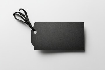 High Definition Image of One Black Label on White Isolated