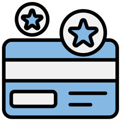 Loyalty Program Blue Black Icon