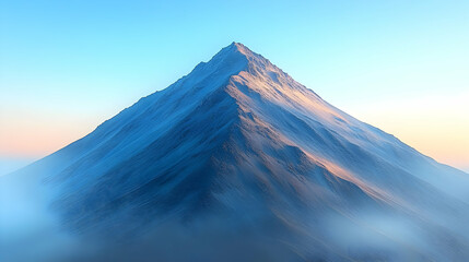 Snowy Mountain Peak At Sunrise
