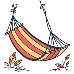 Hammock Silhouette vector illustration