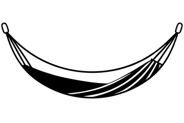 Fototapeta premium Hammock Silhouette vector illustration