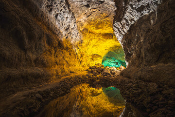 View to the cave called Cueva de los Verdes