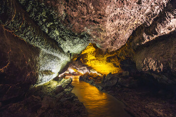 View to the cave called Cueva de los Verdes