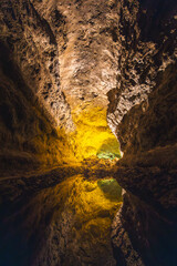 View to the cave called Cueva de los Verdes