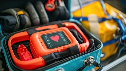 High-Precision Defibrillator in Emergency Kit