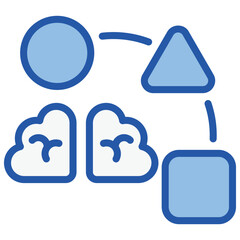 Psychographic Blue White Icon