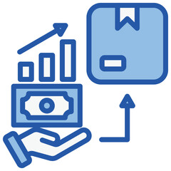 Spending Power Blue White Icon