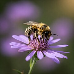 generated Bee on flower
