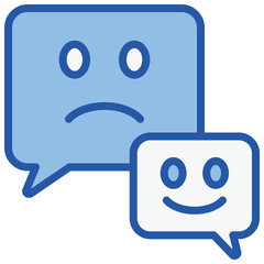 Feedback Blue White Icon