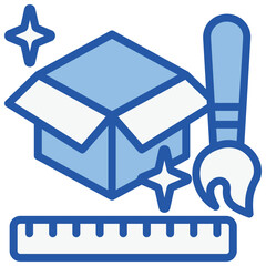 Packaging Design Blue White Icon