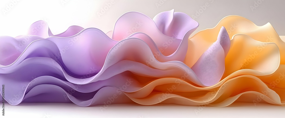 Poster Layered Abstract Design with Soft Color Gradient