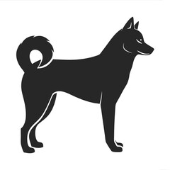Siberian Husky Dog Silhouette vector illustration