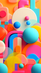 retro style 90's colorful geometric design pattern design poster background