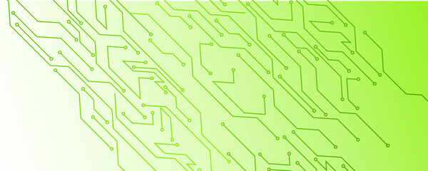 Abstract digital technology futuristic internet network speed connection green background.