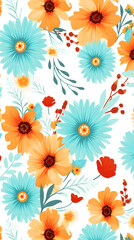 Obraz premium boho summer pattern print design abstract graphic poster background