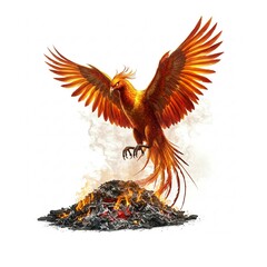 A pheonix rising from the ashes