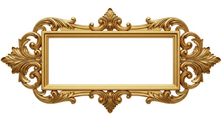 Golden decorative element. 3d rendering