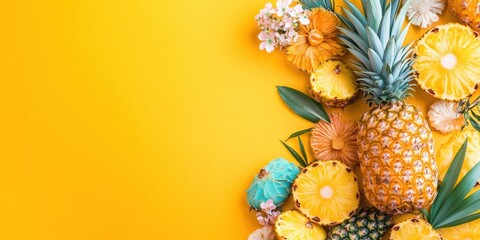Tropical Pineapple Paradise Banner