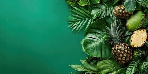 Tropical Pineapple Paradise Banner