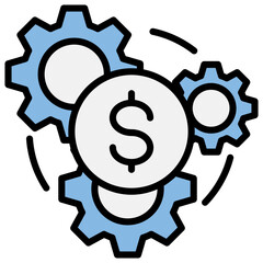 Operating Expenses Blue Black Icon