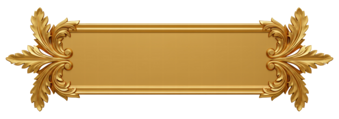 Golden decorative element, cut out