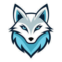 Fototapeta premium Arctic Fox head mascot logo design vector