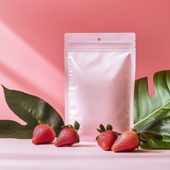 Plain protein pouch with simple background