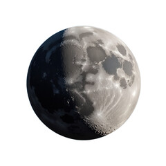 Phase of the moon with transparent background