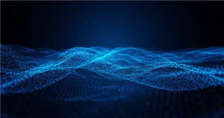 abstract technology particles lines mesh background