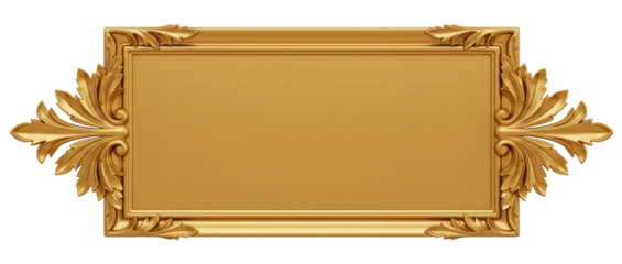 Golden decorative element, cut out