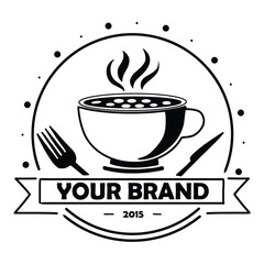 Cafe and resto outline simpe logo