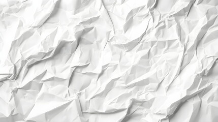 Obraz premium High-resolution hyperrealistic white crumpled paper texture background with detailed creases and wrinkles. Ideal for digital design, scrapbooking, graphic projects, and artistic compositions.