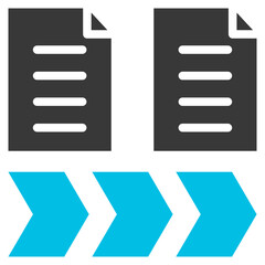 Obraz premium Sequence Glyph Blue Grey Icon