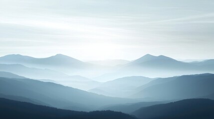 Naklejka premium A soft, low-contrast landscape with muted tones and subtle transitions between light and dark.