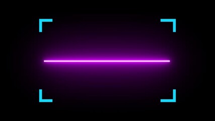 Scanning neon QR code icon animation .