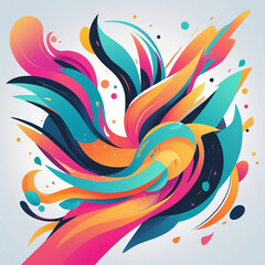 abstract vector background with waves generated ai