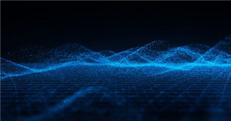 abstract technology particles lines mesh background
