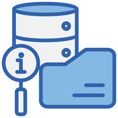 Retrieval Blue White Icon