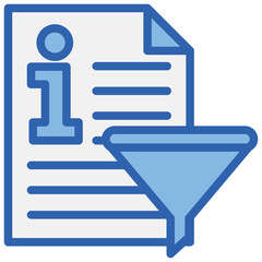 Information Extraction Blue White Icon