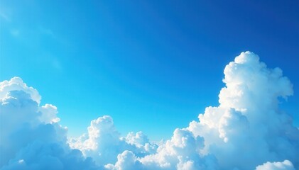 Deep azure sky canvas, delicate cloud wisps scattered , azure, image, meteorology