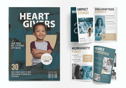 Charity Magazine Book Design Layout