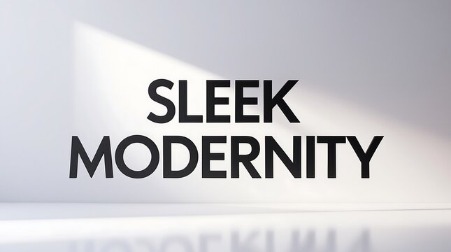 Bold typography showcasing modern design principles in a minimalist setting