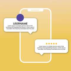 Testimonial Quote box frame, Quote Template Bubble, customer review social media post design template	