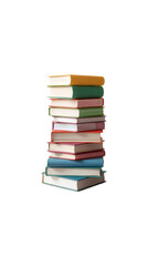 Stacked Books: Reading, Education & Knowledge - Isolated Background Book Pile