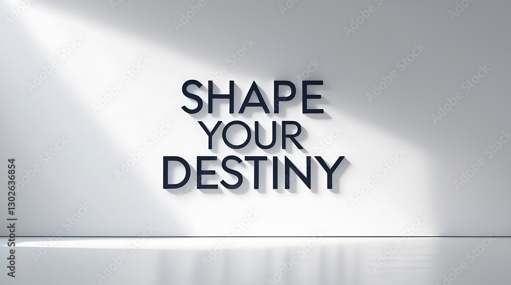 Poster message encouraging personal growth displayed in simple typography on a clean wall
